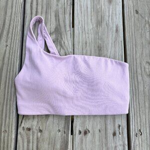 Lululemon Ribbed Nulu Asymmetric One Shoulder Sports Bra Size 4